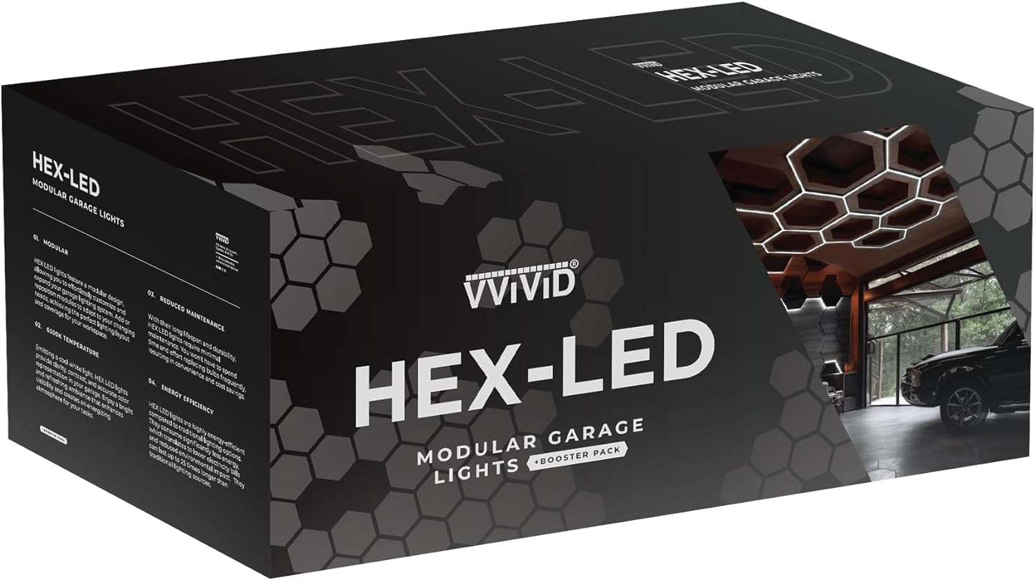 VViViD HEX-LED Modular Garage Lights + Booster Pack