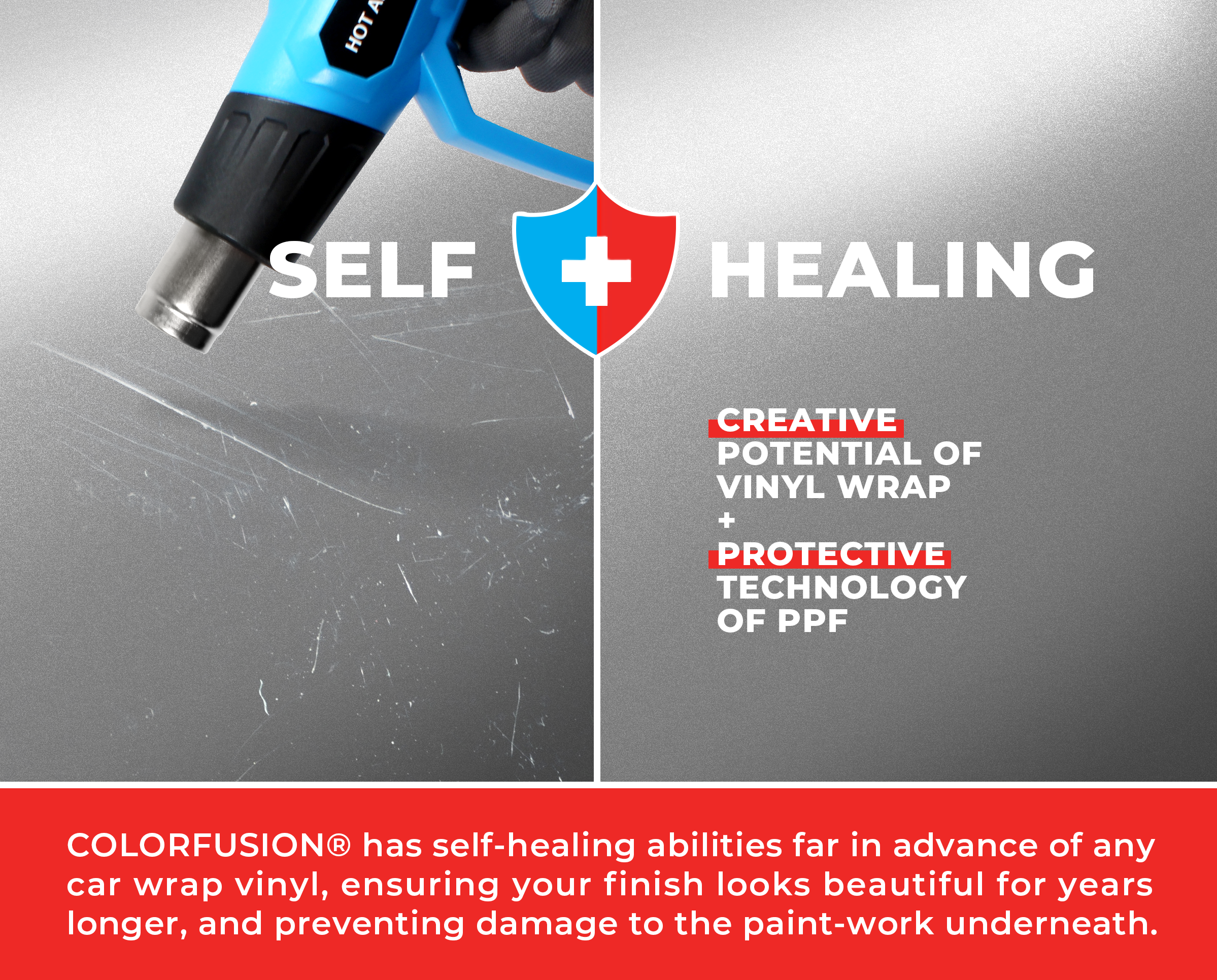 COLORFUSION® PPF - Stealth Metallic Gunmetal Grey