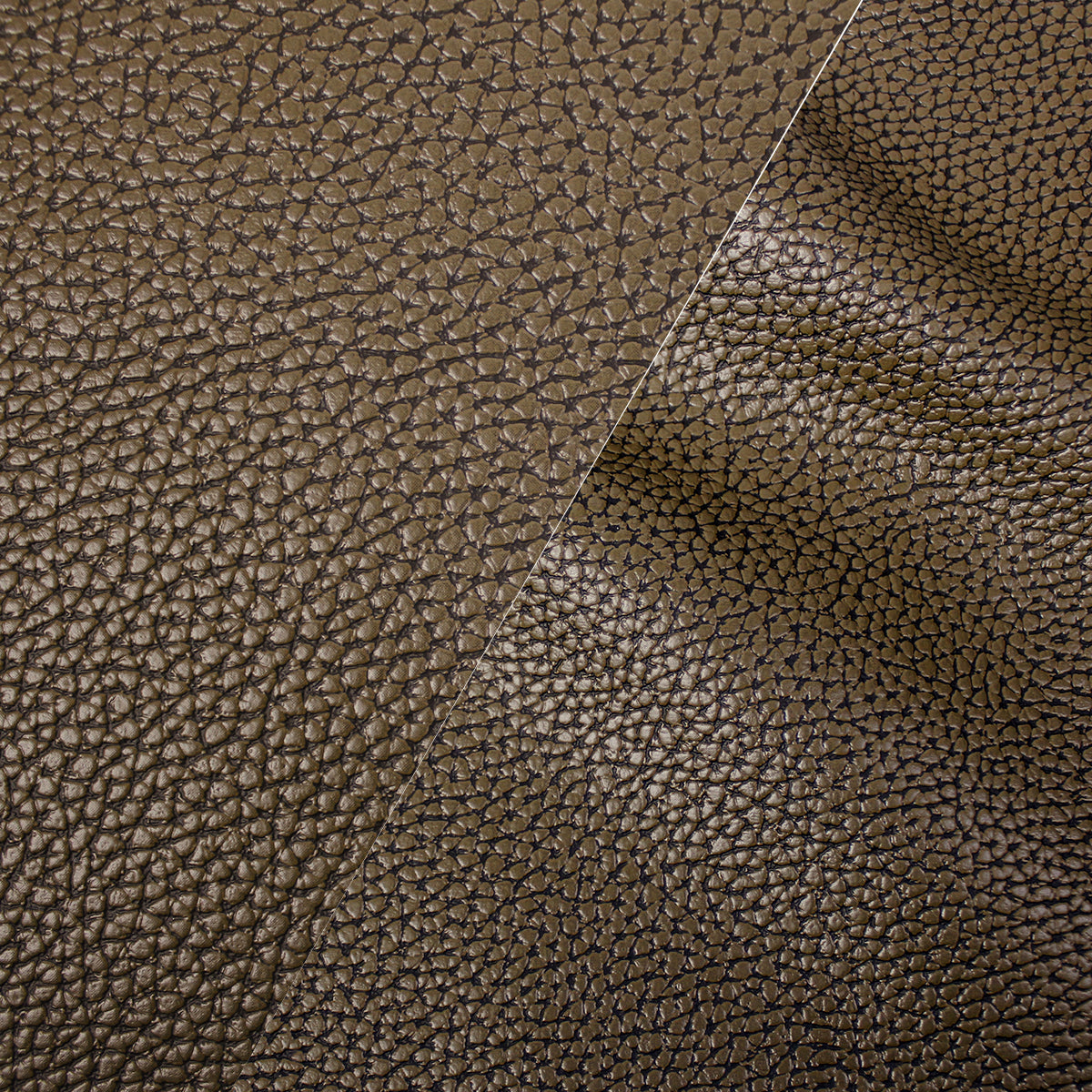 Bycast65 Brown Matte Gloss Satin Correct-Grain Pattern Faux Leather Marine Vinyl Fabric display