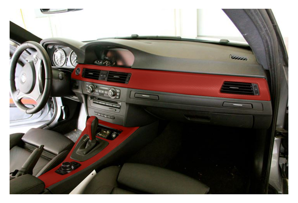 XPO Red Dry Carbon (Interior Only) Vinyl Wrap car dash | Vvivid Canada