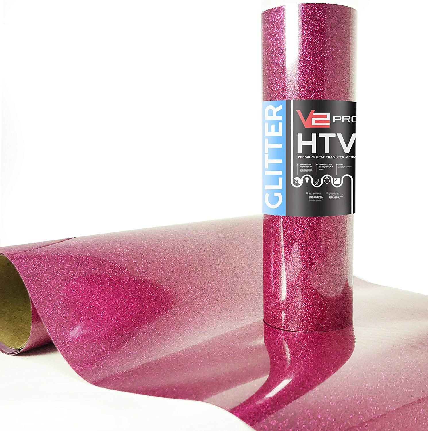 V2 Pro Hyper Pink Glitter Heat Transfer Film VViViD VViViD Shop Canada