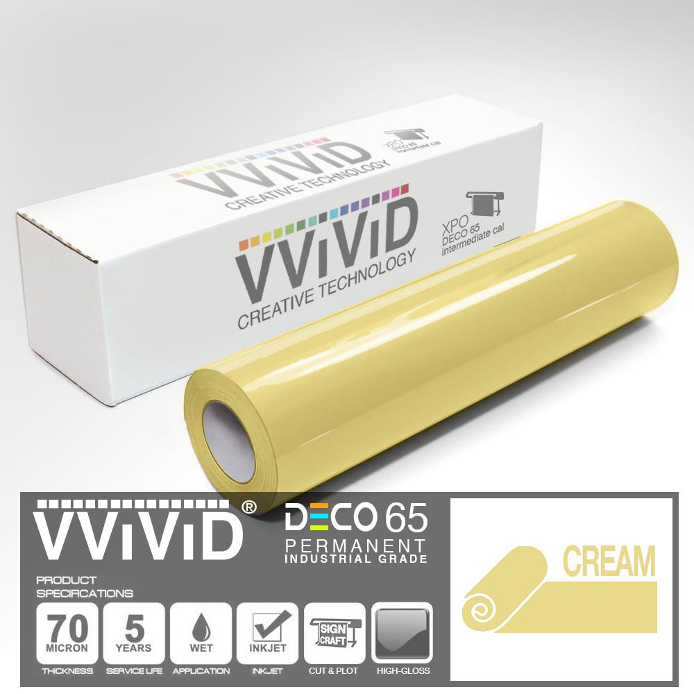 DECO65 Gloss Cream Permanent Craft Vinyl Film | Vvivid Canada