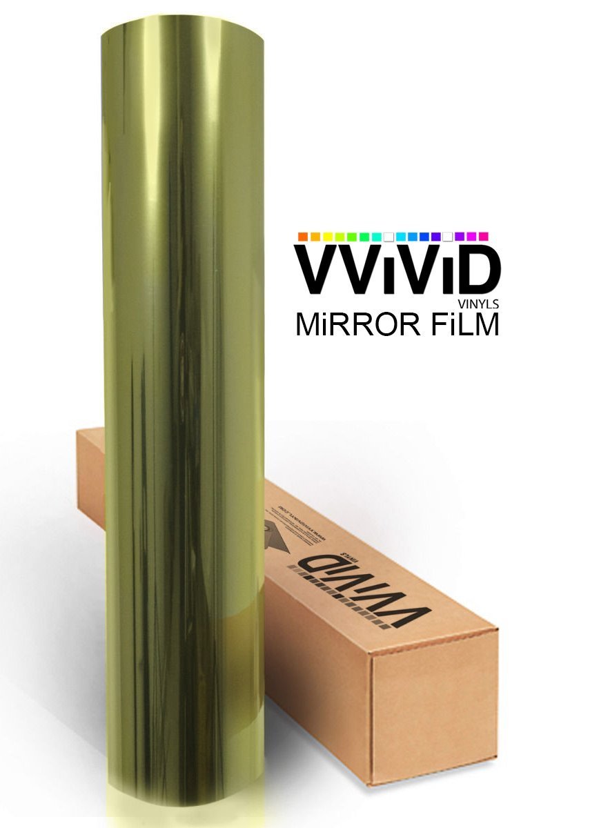 Gold One-Way Mirror Finish Window Privacy Vinyl roll
