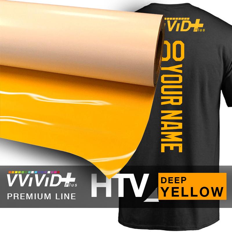 VViViD+ Deep Yellow Premium Line Heat Transfer Vinyl 12" x 36"