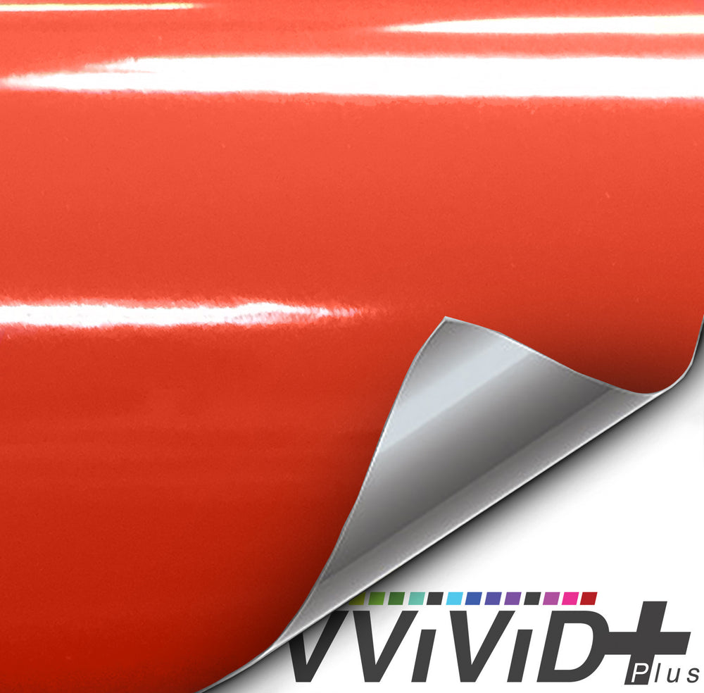 2017 VViViD+ Gloss Arancio Argos (Lamborghini Red-Orange) Vinyl Wrap | Vvivid Canada