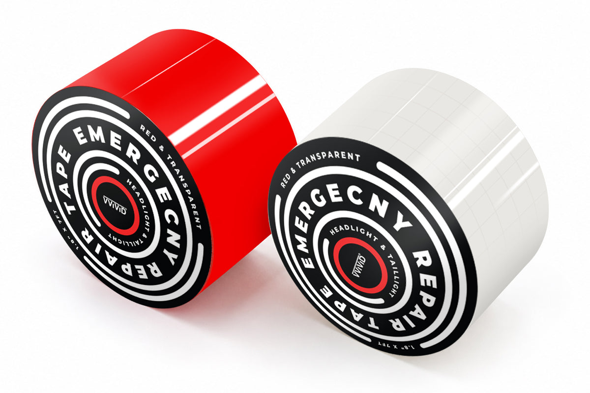 Headlight & Taillight Adhesive Repair Tape (Red & Transparent)