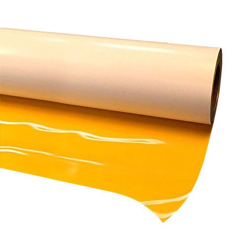 VVIVID+ Deep Yellow Premium Line Heat Transfer Film 12 Inch x 36 Inch (3ft) for Silhouette, Cricut & Cameo