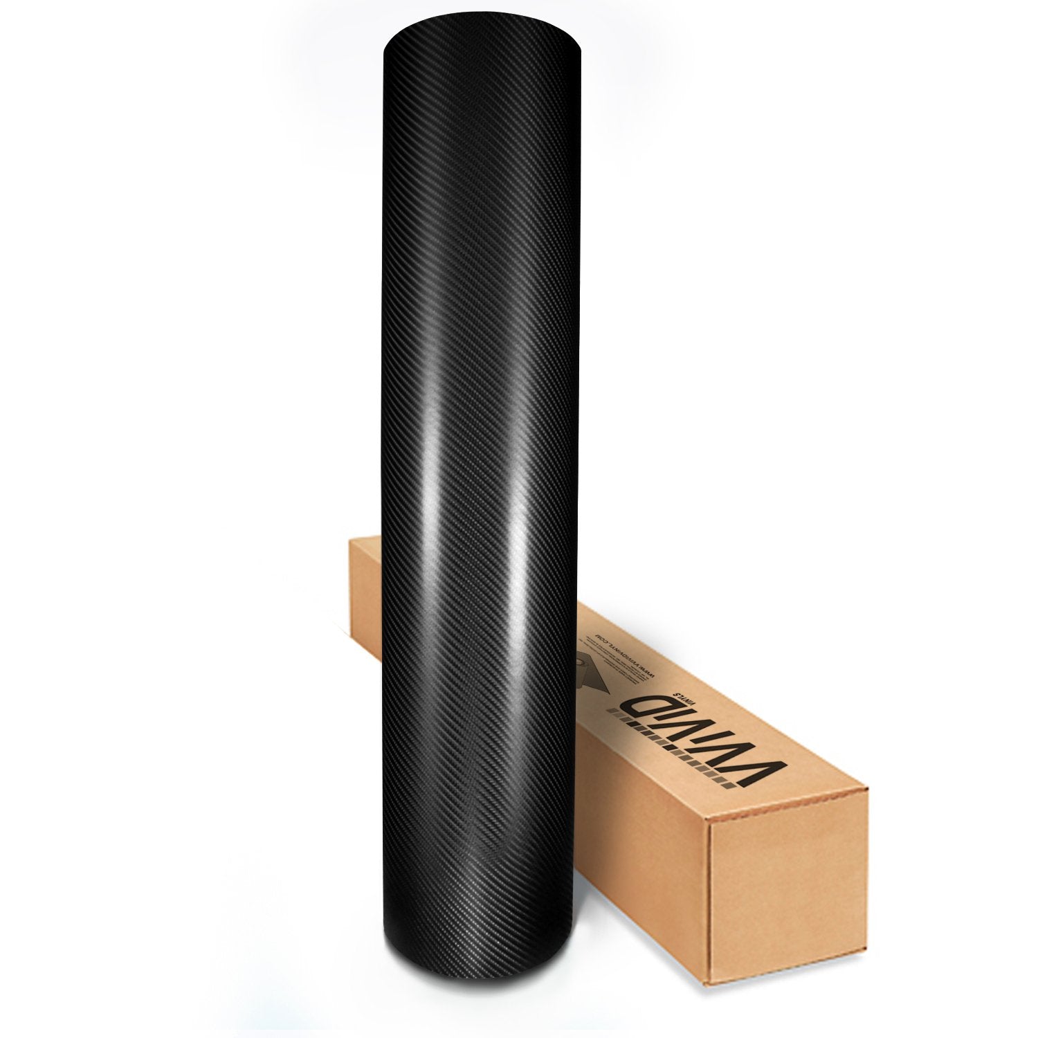 Black 4D True R Semi-Gloss Carbon Fiber Vinyl Wrap Roll With VViViD XPO Air Release Technology (25ft x 5ft)