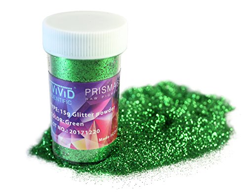 VViViD Prisma65 Raw Pigment Green Metallic Glitter Powder 15g Jar (2 Units)