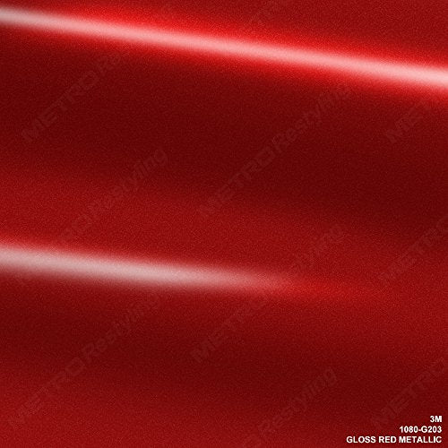 3M 1080 Gloss Metallic Red Air-Release Vinyl Wrap Roll Including Toolkit (1ft x 5ft)