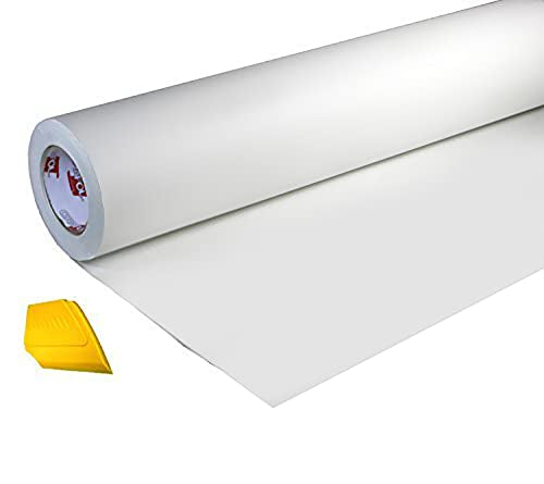 ORACAL High Gloss Self-Adhesive Clear Lamination Vinyl Roll for Die-Cutter and Plotter Machines Including Yellow Detailer Squeegee (12" x 50ft)