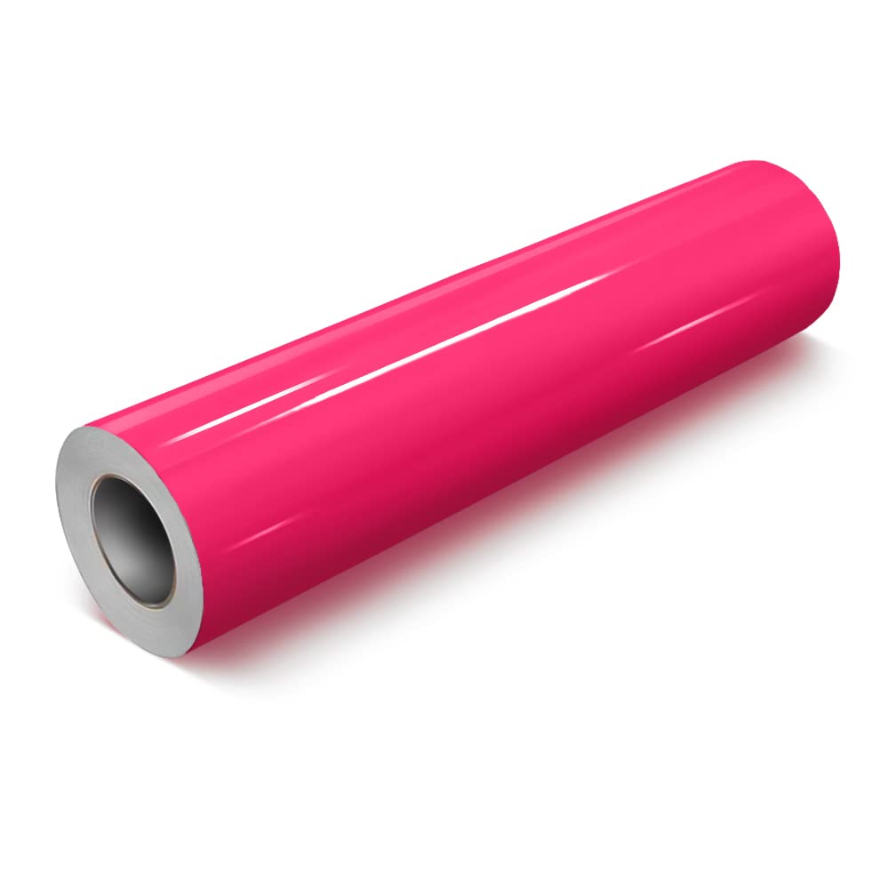 VViViD Pink Gloss DECO65 Permanent Adhesive Craft Vinyl for Cricut, Silhouette & Cameo (25ft x 11.8 Inch Large Roll)