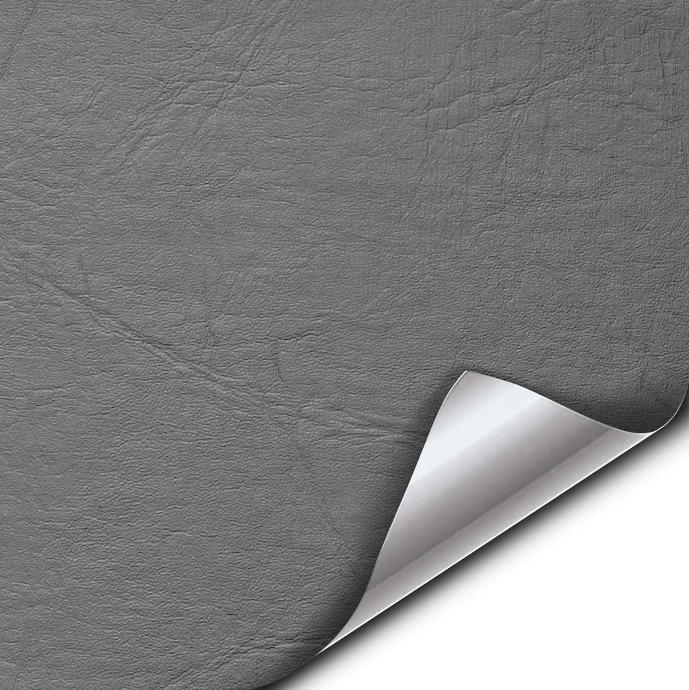 VViViD Grey Weatherproof Faux Leather Finish Marine Vinyl Fabric - 17" x 54"