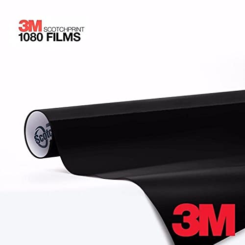 3M 1080 Gloss Black Air-Release Vinyl Wrap Roll (1/2ft x 5ft)
