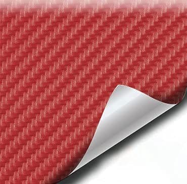 VViViD Red Carbon Fiber Weatherproof Faux Leather Finish Marine Vinyl Fabric - 10ft x 54 Inch