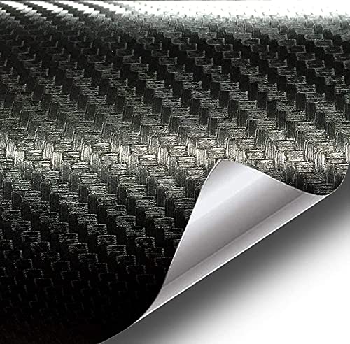 VViViD XPO Black Carbon Fiber Car Wrap Vinyl Roll with Air Release Technology (2ft x 5ft)