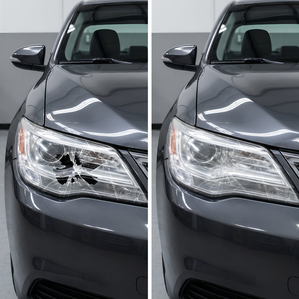 Headlight & Taillight Adhesive Repair Tape (Red & Transparent)