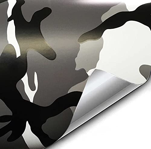 VViViD Snow Camouflage Vinyl Car Wrap Adhesive Decal DIY Air Release Roll (1ft x 5ft)