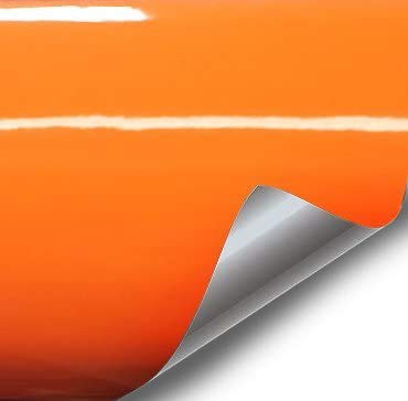 VViViD Hi-Liter Fluorescent Orange Gloss Vinyl Wrap - 6 Inch x 60 Inch