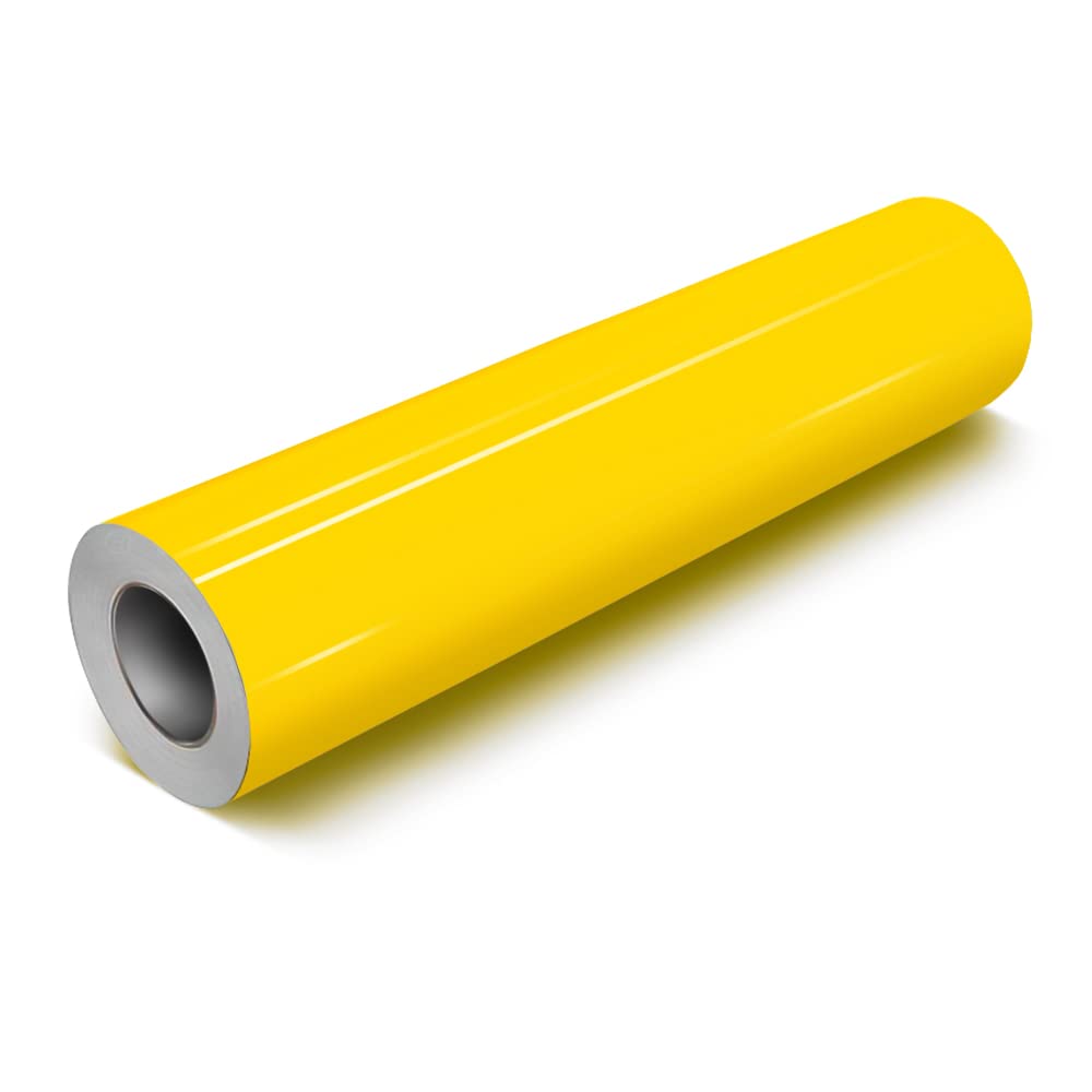 DECO65 Gloss Yellow Permanent Craft Film