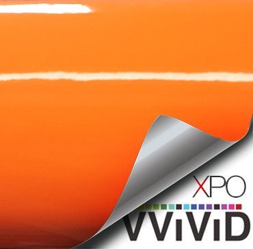 VViViD Hi-Liter Fluorescent Orange Gloss Vinyl Wrap - 17.9 Inch x 60 Inch