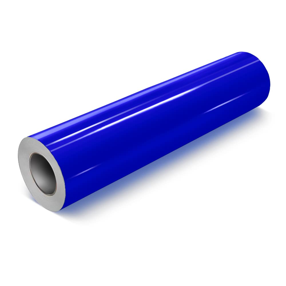 VViViD Brilliant Blue Gloss DECO65 Permanent Adhesive Craft Vinyl for Cricut, Silhouette & Cameo (25ft x 11.8 Inch Large Roll)