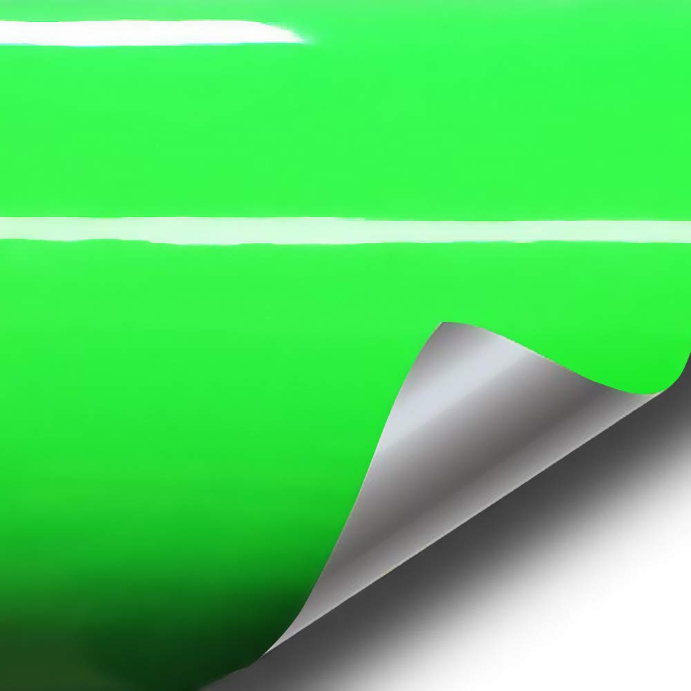 VViViD Hi-Liter Fluorescent Green Gloss Vinyl Wrap - 17" x 60"