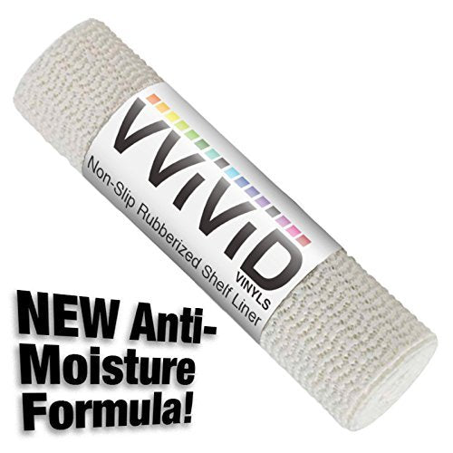 VViViD Non-Slip Rubberized Shelf Drawer Liner Sheets - 12 Inch x 10ft, White