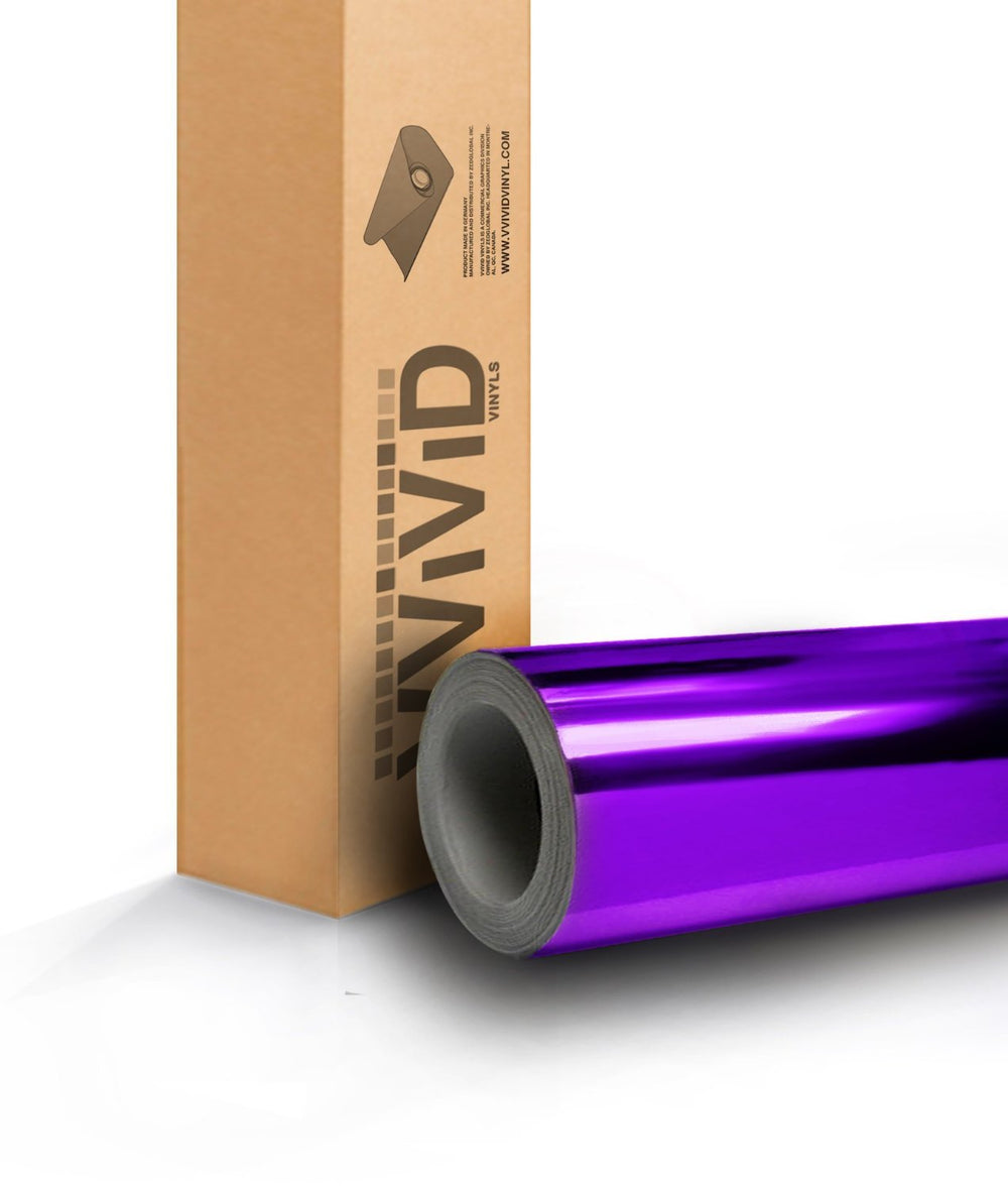 Purple Standard Mirror Chrome Vinyl Wrap Roll with VViViD XPO Air Release Technology - 5ft x 5ft