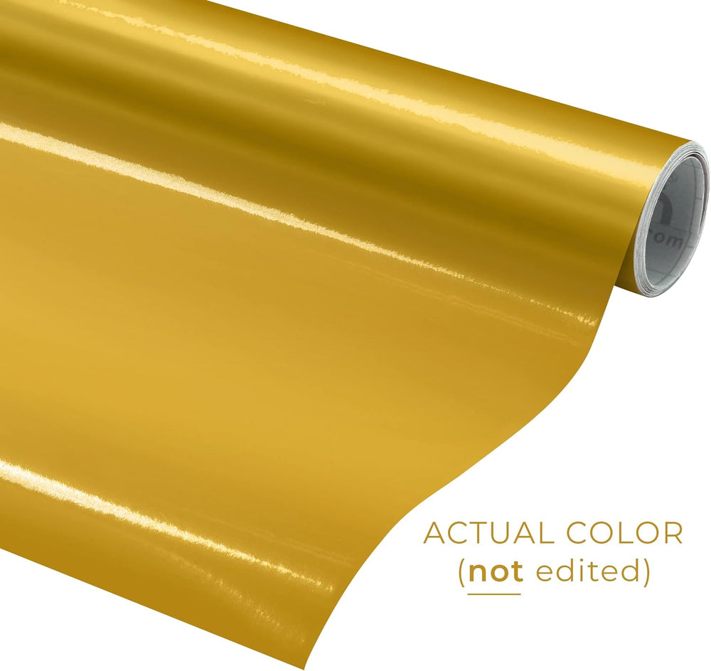 DECO65 Gloss Gold Metallic Permanent Craft Film