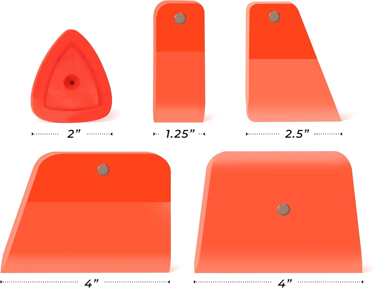 Container Squeegee Magnetic PPF Squeegees for Wet-Apply, 5 PCS, 4x Scratch-Free TPU Squee ...