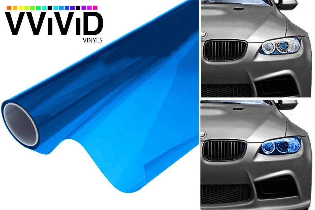 VViViD XPO Blue Headlight - Tail Light Window Wet Tint 2-Pack (12in X 24in)