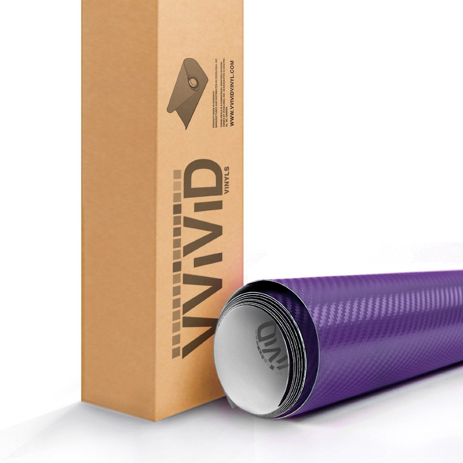 Purple 3D Carbon Fiber Vinyl Wrap Roll with VViViD XPO Air Release Technology - 3ft x 5ft