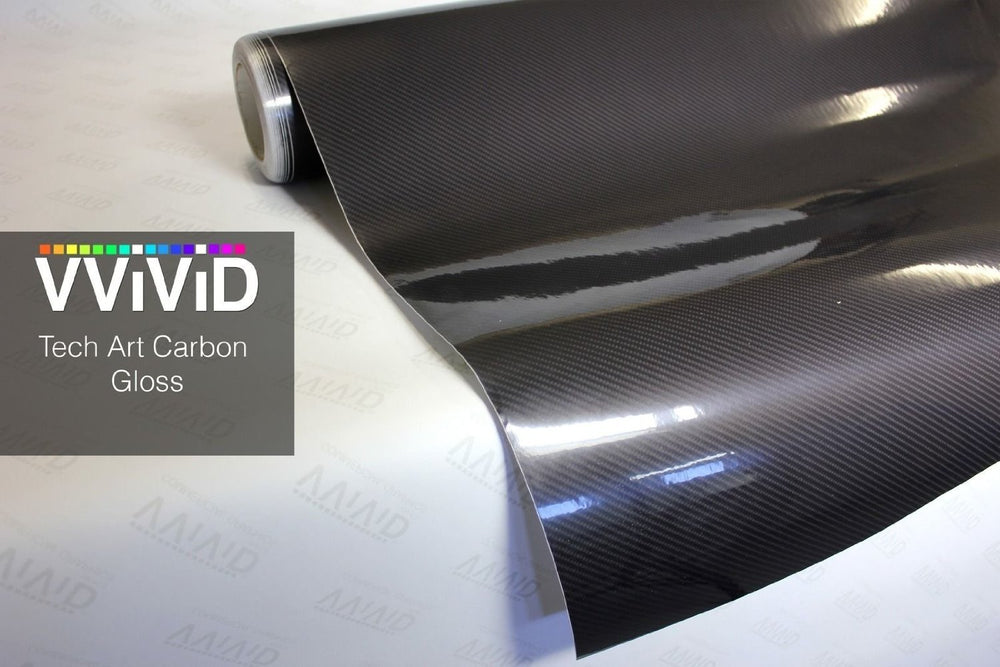 XPO Black High Gloss Carbon Fibre Tech Art 3D Cast Vinyl DIY Wrap (6ft x 5ft)