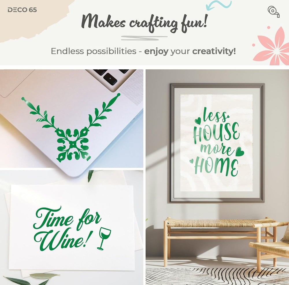 DECO65 Gloss Green Permanent Craft Film