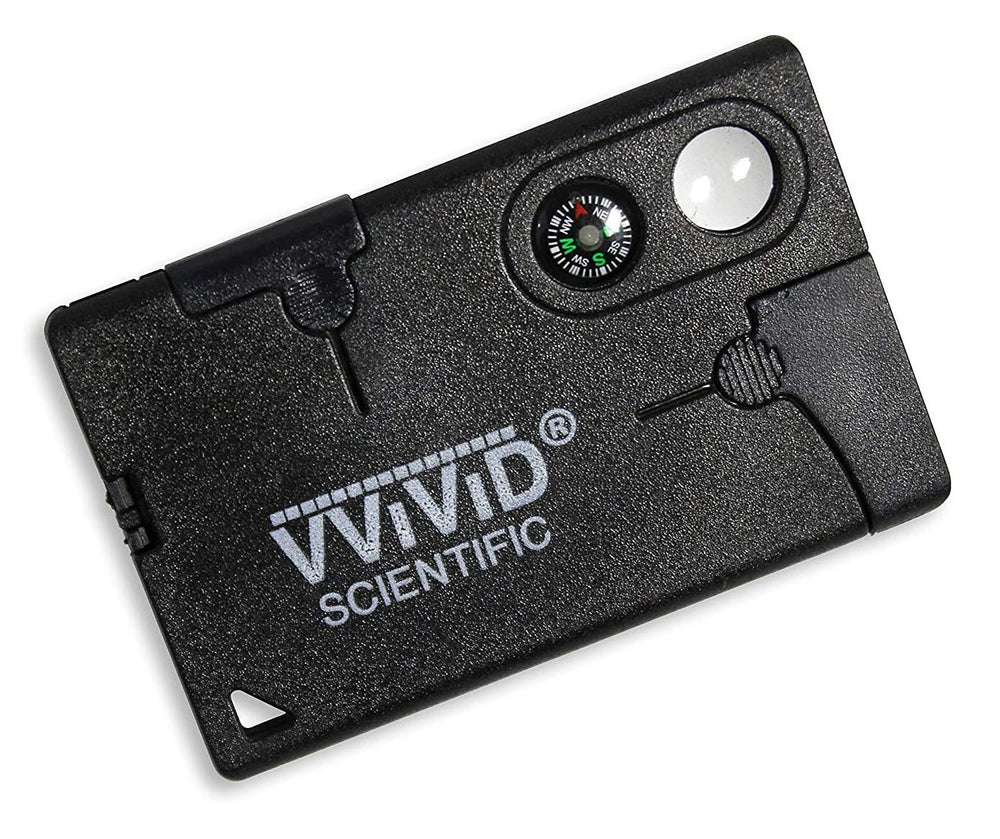 VViViD Pocket Card Compact Emergency Survival Multitool Kit (Black Survival Kit)