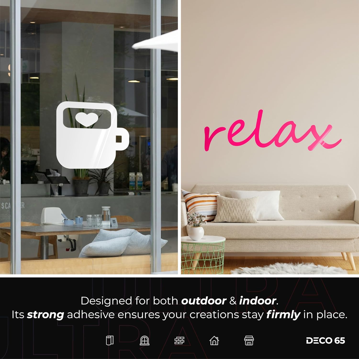 DECO65 Ultra White Gloss Premium Craft Film