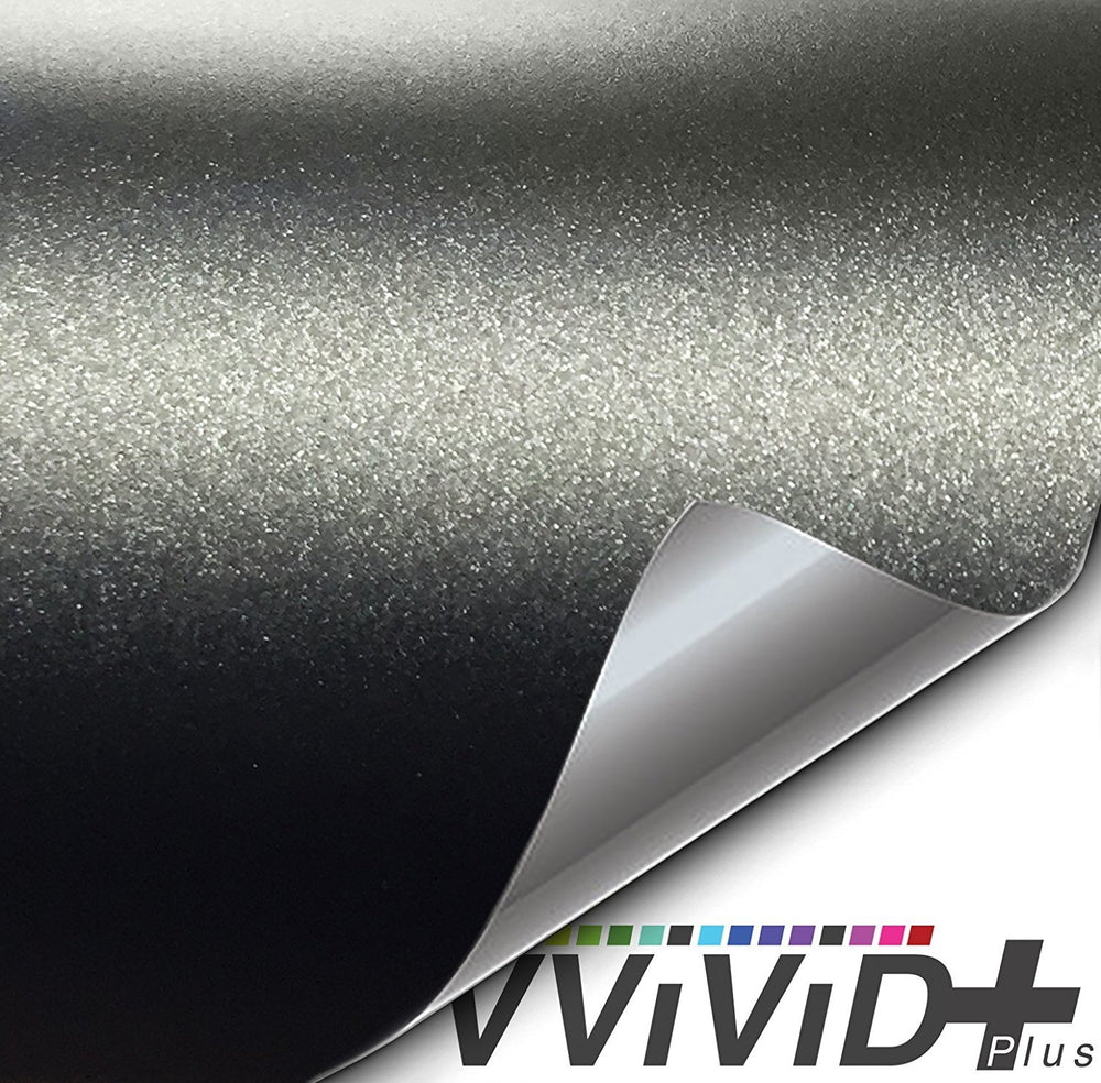 VViViD+ Matte Metallic Black Vinyl Wrap- 50ft x 5ft