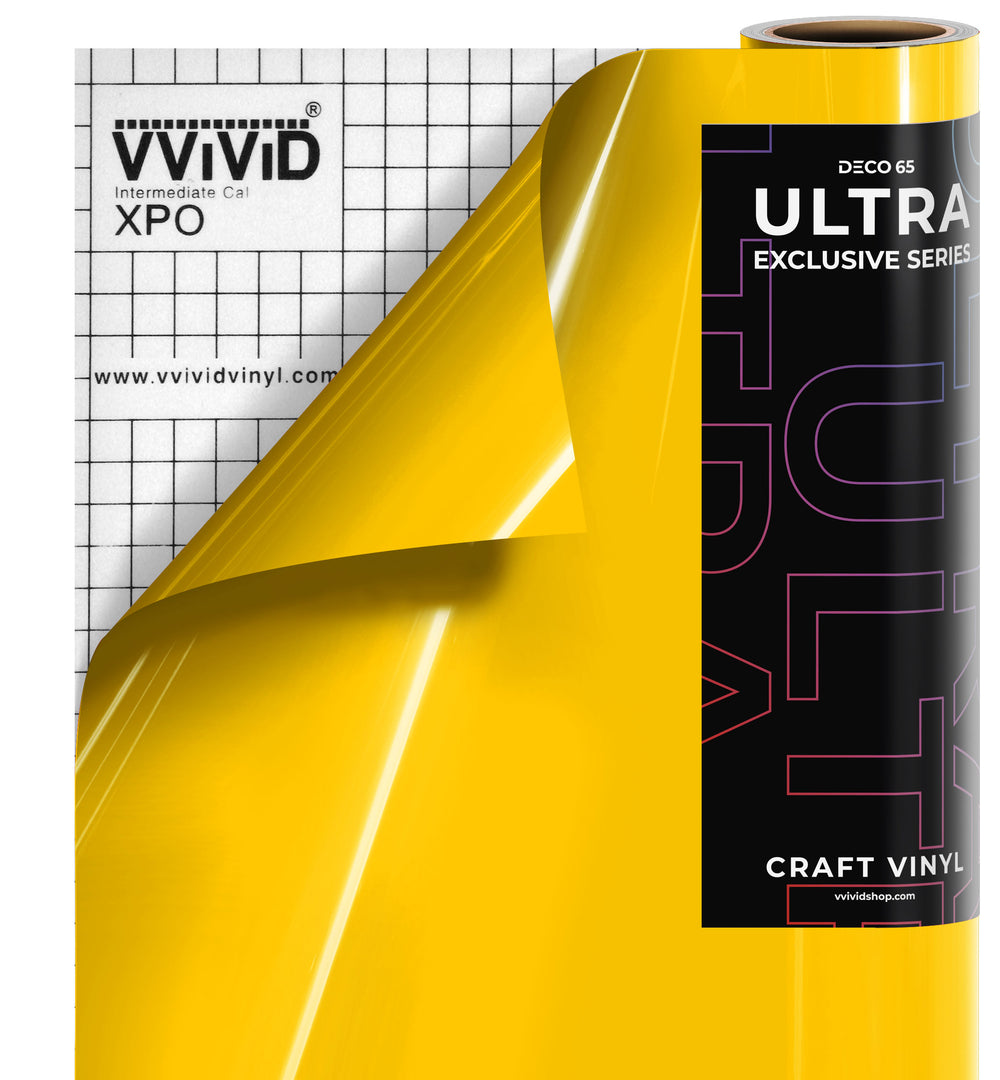 DECO65 Ultra Yellow Gloss Premium Craft Film