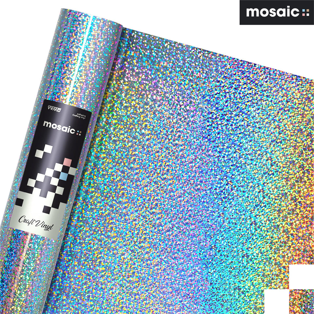 MOSAIC+ Silver Rainbow Holographic Glitter