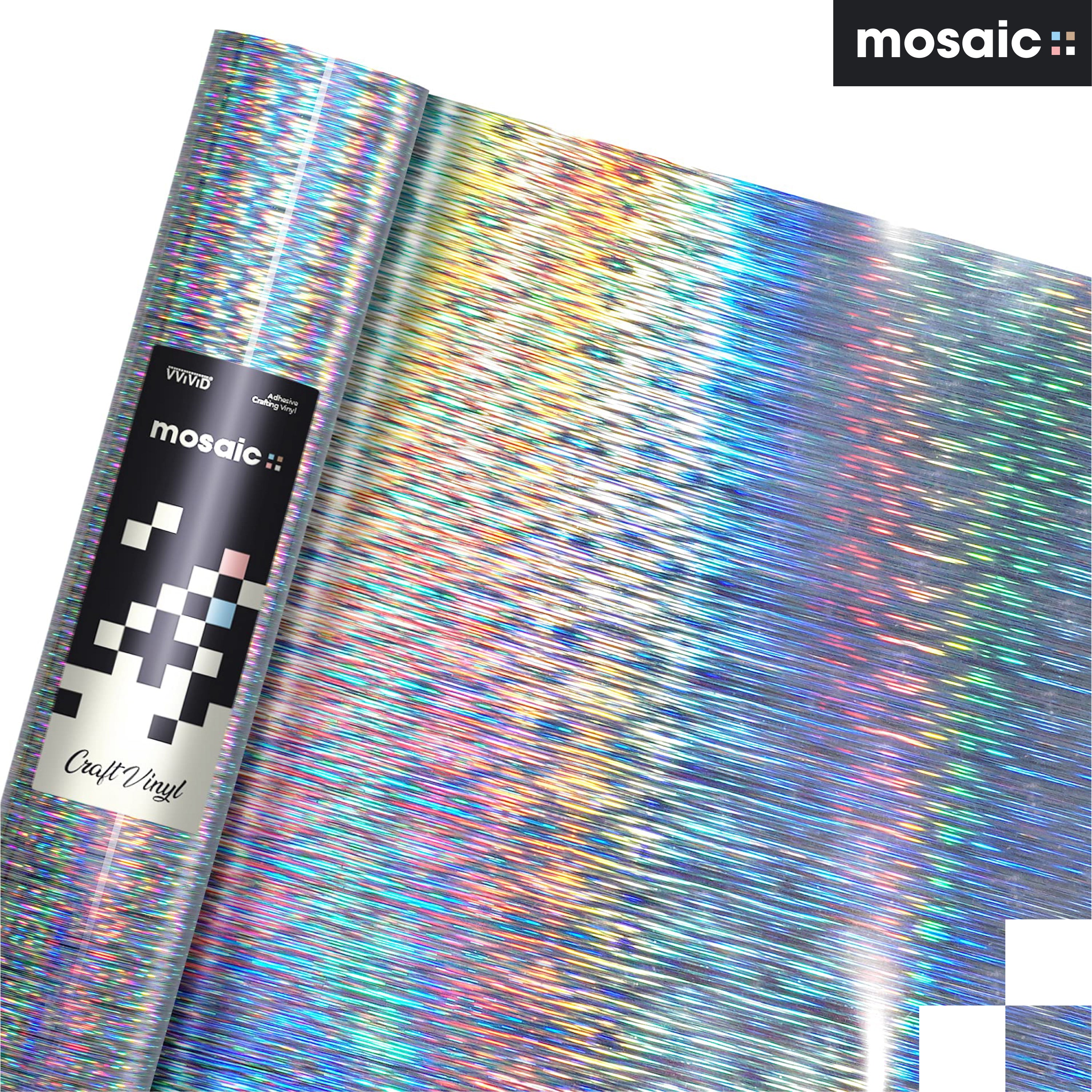 MOSAIC+ Silver Holographic Brushed