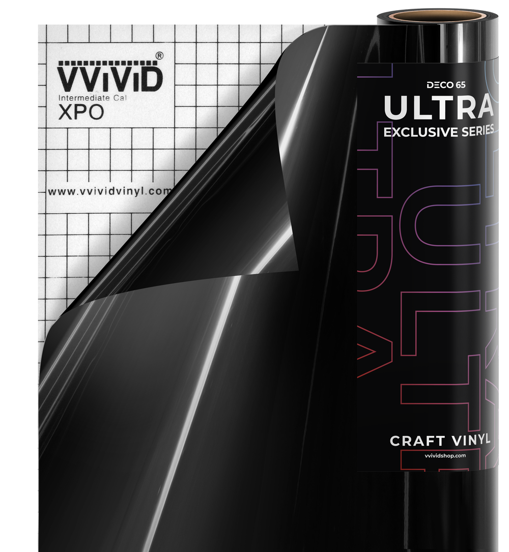 DECO65 Ultra Black Gloss Premium Craft Film