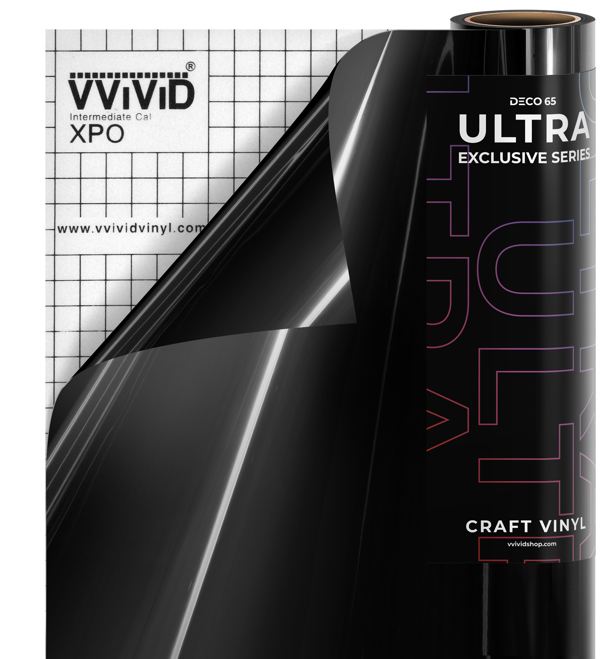 DECO65 Ultra Black Gloss Premium Craft Film