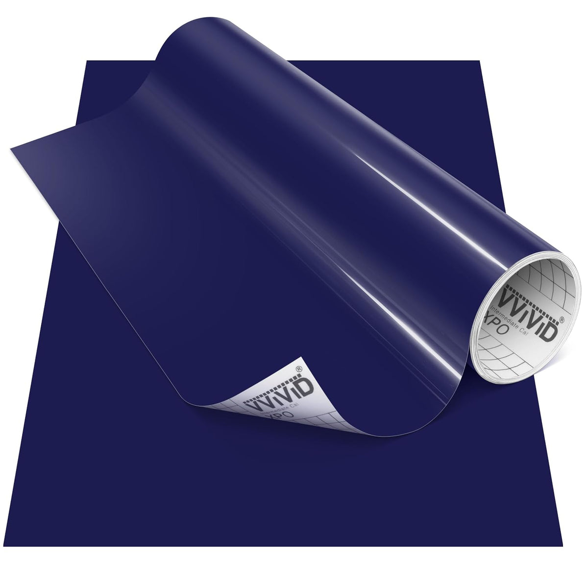 Pellicule adhésive permanente bleu foncé brillant DECO65