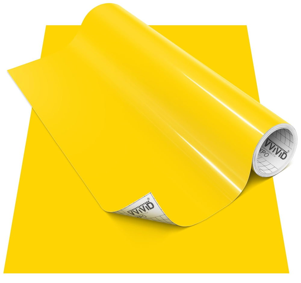 DECO65 Gloss Yellow Permanent Craft Film
