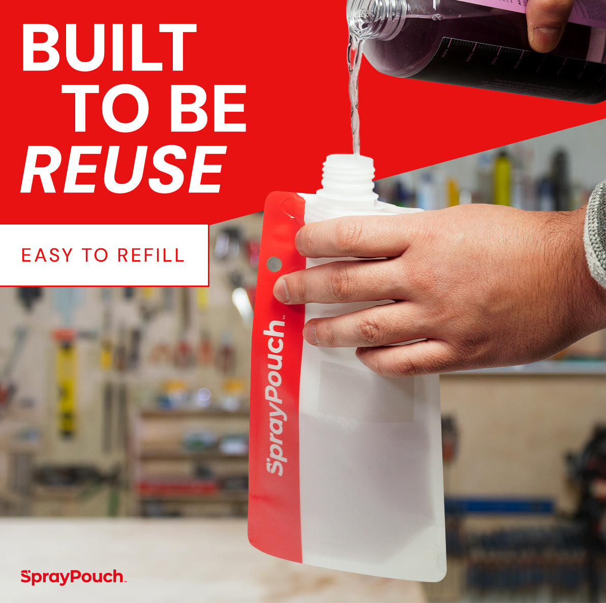 Spray Pouch for Automotive Detailing, PPF and Vinyl Installation Refillable 16.9oz (5 Pack) (MCF)