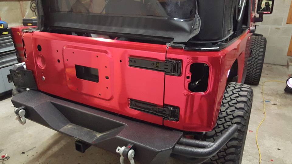 XPO SP Conform Chrome Red Vinyl Wrap rear jeep | Vvivid Canada