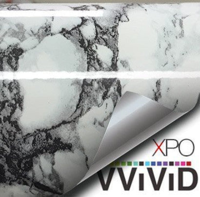 XPO White Black-Veined Marble Vinyl Wrap | Vvivid Canada