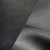 Bycast65 Black Matte Gloss Satin Top-Grain Pattern Faux Leather Marine Vinyl Fabric display