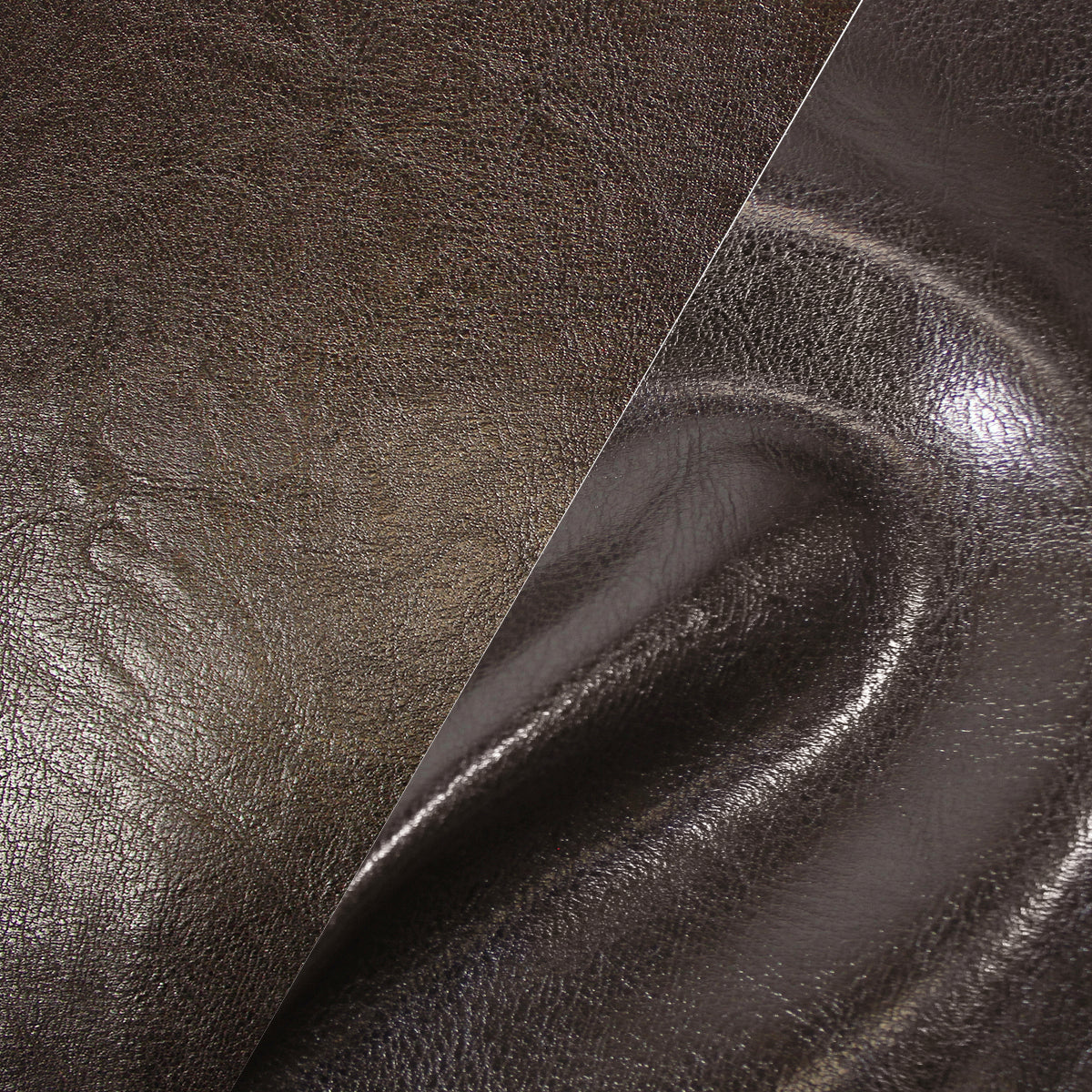 Bycast65 Black Gloss Matte Satin Top-Grain Pattern Faux Leather Marine Vinyl Fabric display